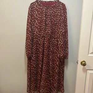 Red floral dress from BloomChic. Size 18-20. Tag still attached.